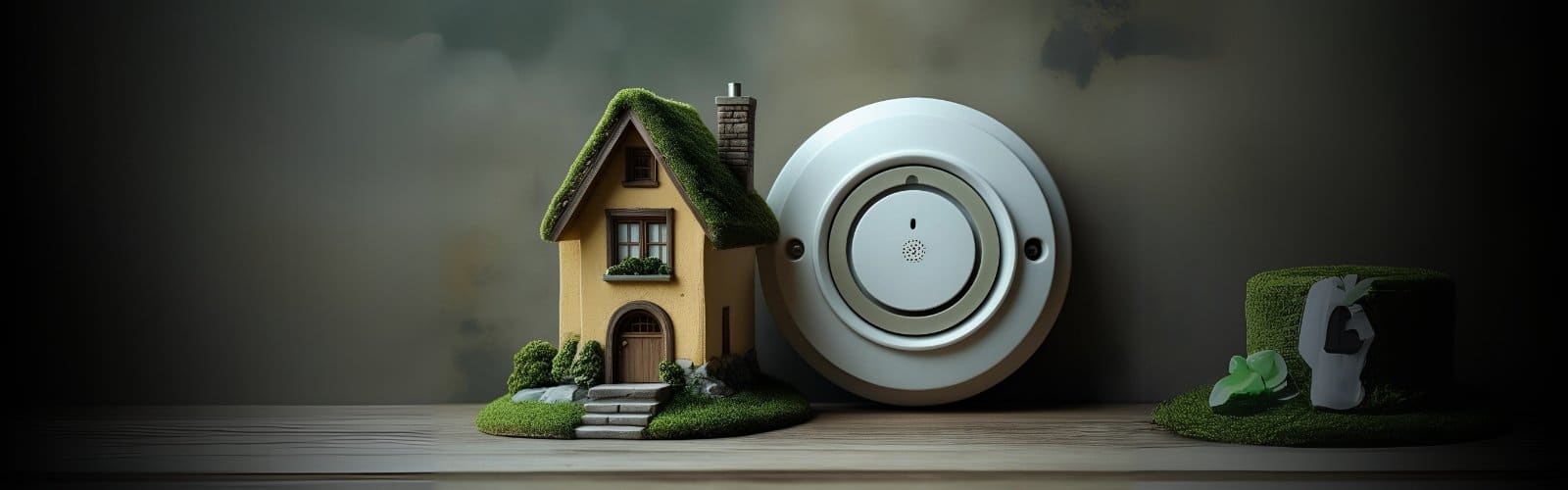 Small House is Next to the Smoke Alarm