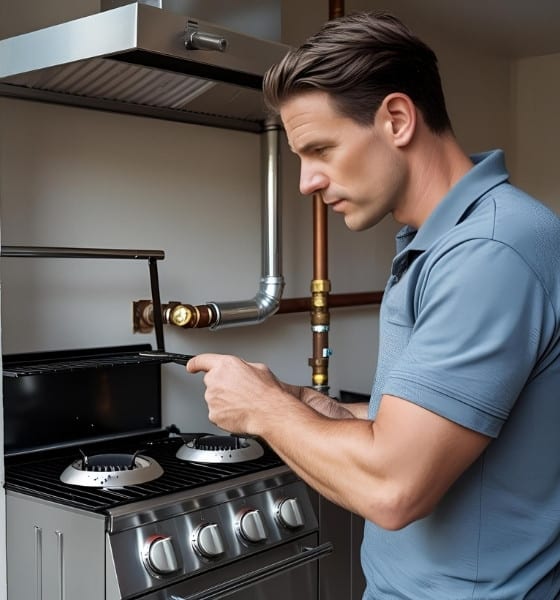 checking the gas stoves Checking the Gas Stoves