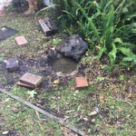 Burst Pipe In Garden