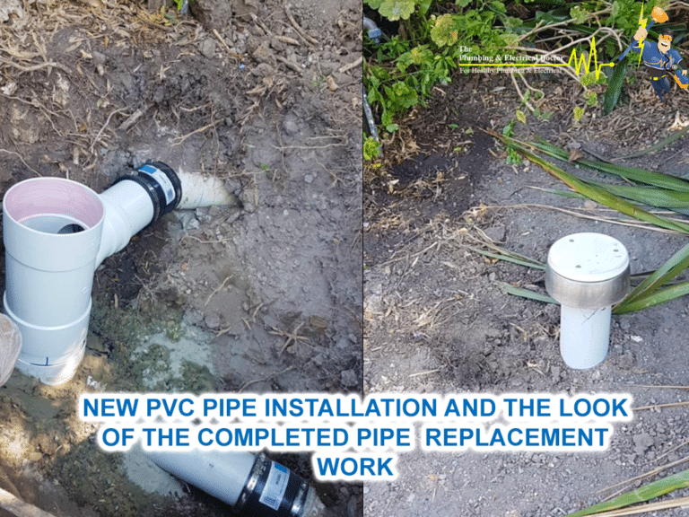 After Photos PVC Pipe Installation work