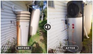 Before And After Water Heater - Evo270