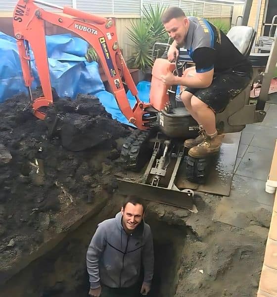 Plumbers Digging Up