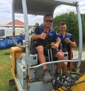 Plumbers Doing Excavation