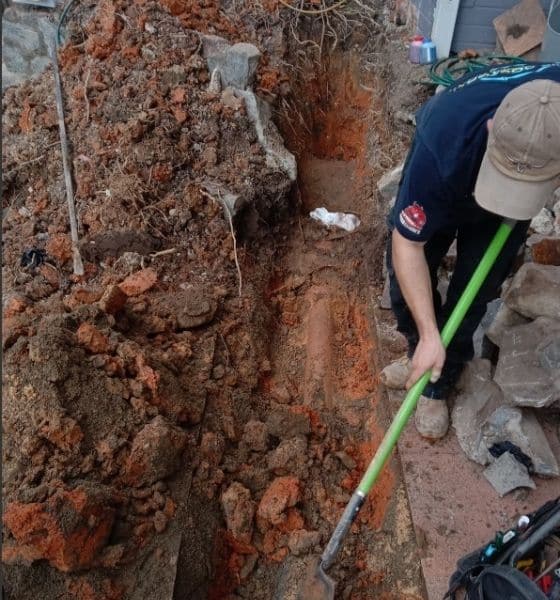 Plumbers Working on the Broken Drain