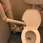 Pipe Broken Toilet