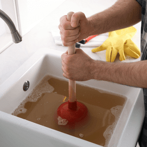 Blocked Sink & Plunger