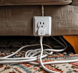 Cords Tucked Under Rugs or Furniture Cords Tucked Under Rugs or Furniture