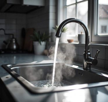 Flush with Hot Water