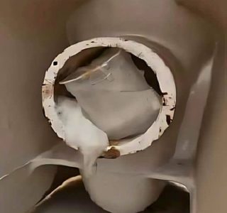 Plastic Cup Blocking A Toilet