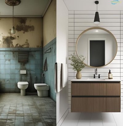 Before and After Bathroom Renovation Before and After Bathroom Renovation