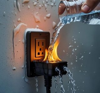 Burning Wall Socket Burning Wall Socket