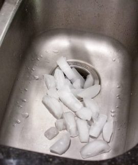 ice in garbage disposal
