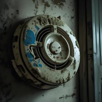 Smoke Alarm is Covered in Paint and Grease Smoke Alarm is Covered in Paint and Grease