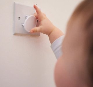 Toddler Playing Power Socket Toddler Playing Power Socket
